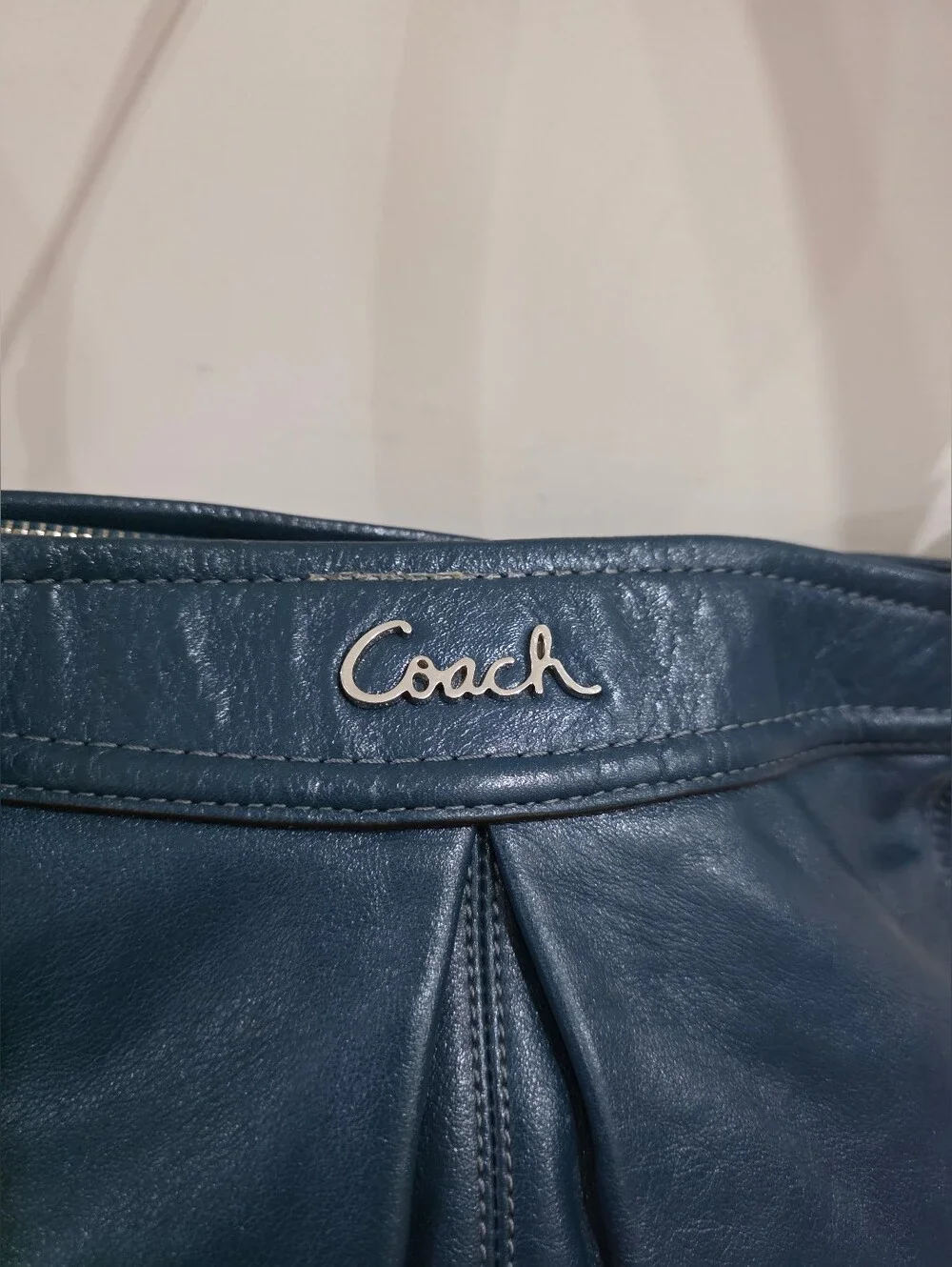 Coach Blue Navy Leather Shoulder Bag